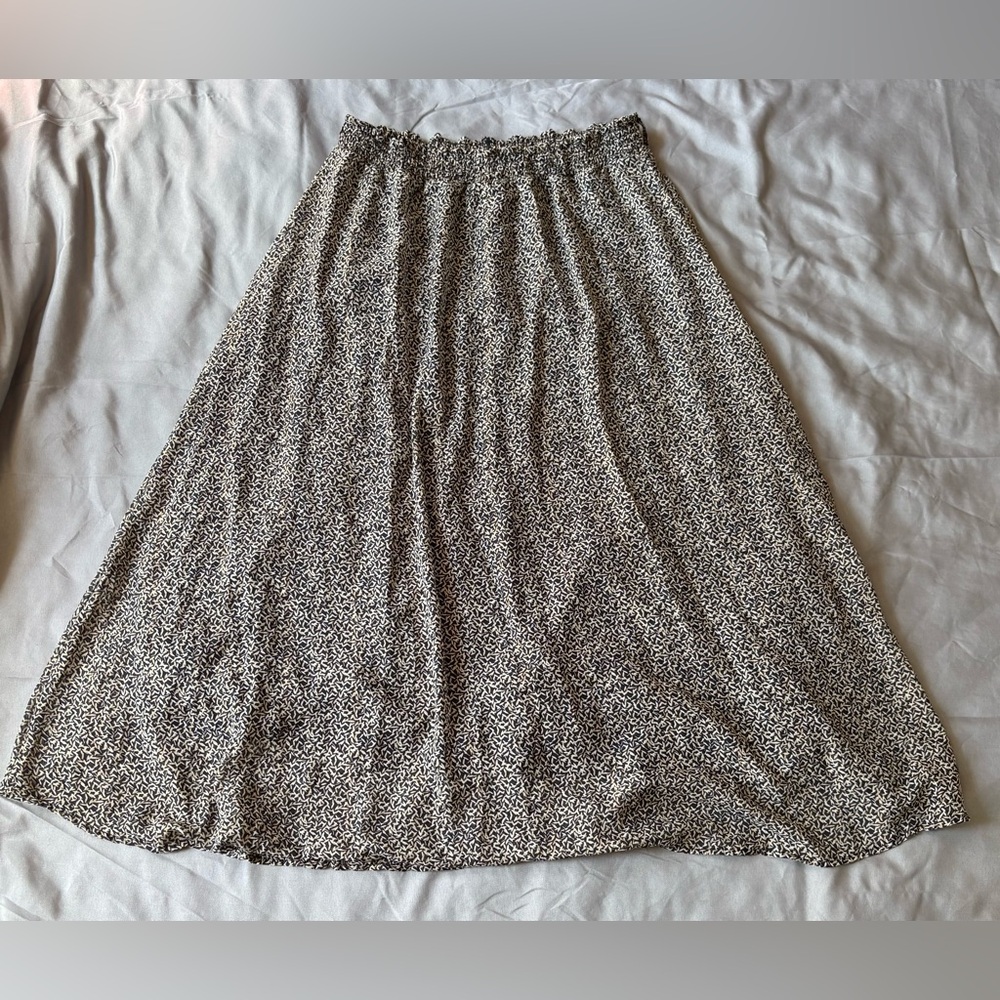 Lark and Grey Leaf Print Maxi Skirt Womens Size XL